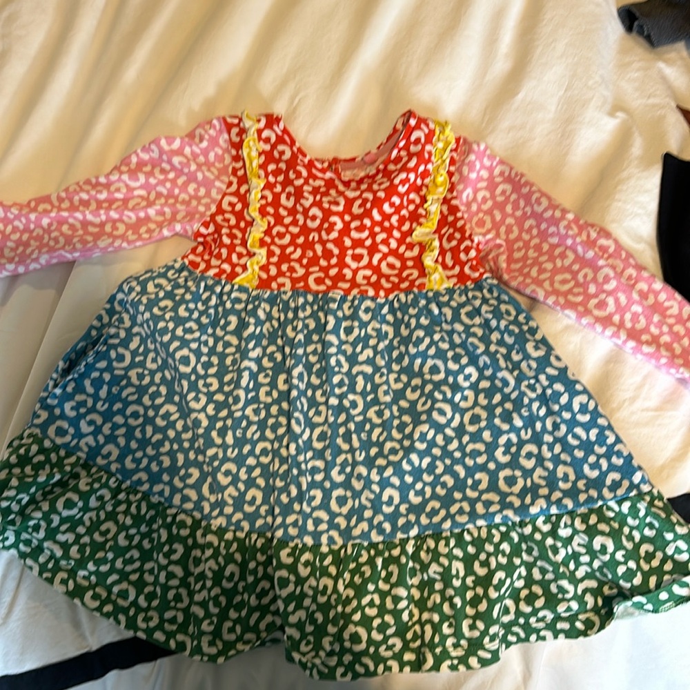 Mini Boden multi colored toddler girls dress size 3-4T
